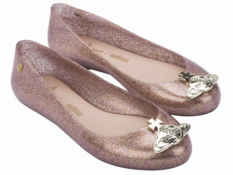 Bailarinas Melissa Vivienne Westwood Sweet Love Viv Glitter Orb Mujer - Rosas - Argentina AGF-340789
